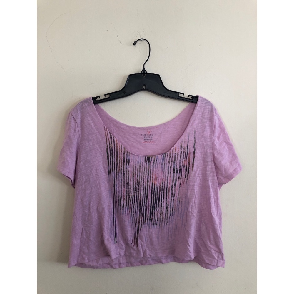 American Eagle I Purple Crop Top I Size XL